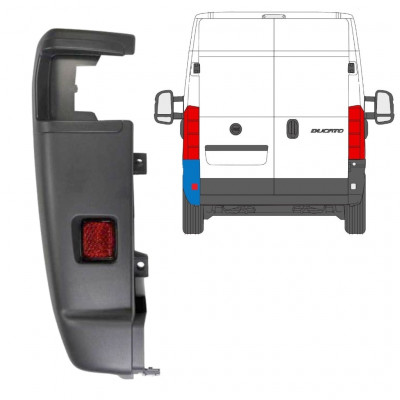 Hátsó lökhárító sarok 270 fokban hoz Fiat Ducato 2006-2018 / Bal 7716