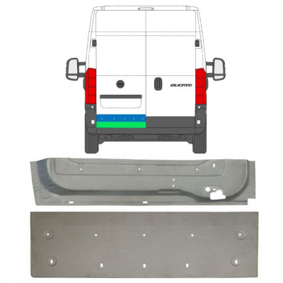 Hátsó ajtó javító panel hoz Fiat Ducato 2006- / Jobb / Készlet 11675