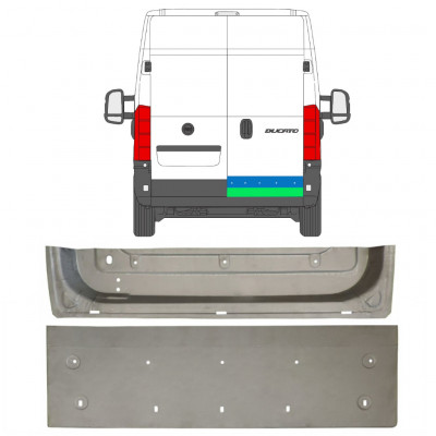 Hátsó ajtó javító panel hoz Fiat Ducato 2006- / Jobb / Készlet 11674