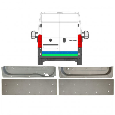 Hátsó ajtó javító panel hoz Fiat Ducato 2006- / Készlet 11676