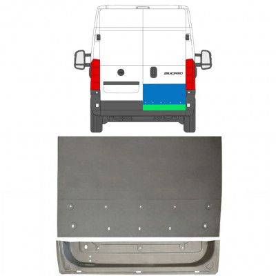 Hátsó ajtó javító panel hoz Fiat Ducato 2006- / Jobb / Készlet 11680