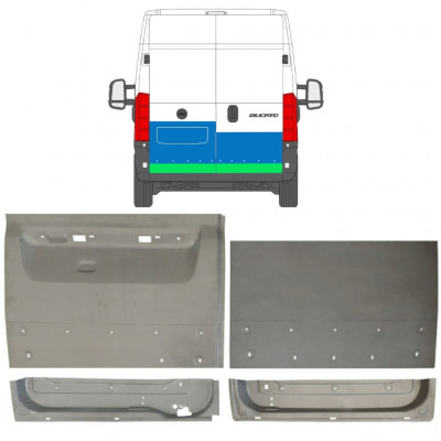 Hátsó ajtó javító panel hoz Fiat Ducato 2006- / Készlet 11682