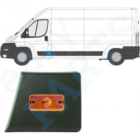 Oldalsó díszítő elem lámpával hoz Fiat Ducato 2006- / Bal 10677