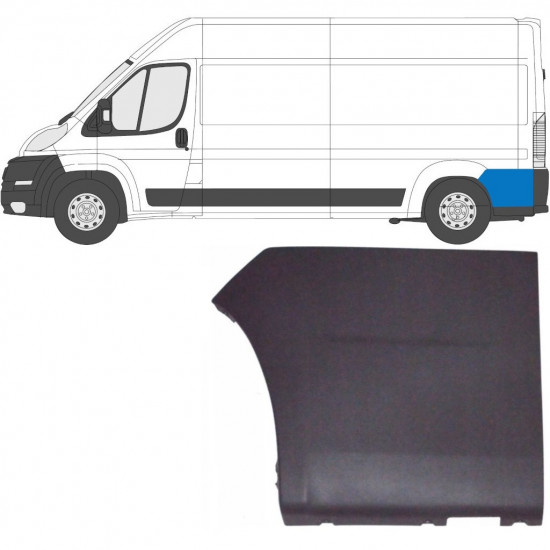 Hátsó sárvédő oldali díszítő elem hoz Fiat Ducato 2006- / Bal 6553