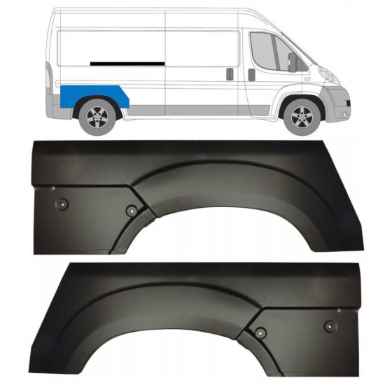 Hátsó sárvédő javító panel hoz Fiat Ducato 2006- / Készlet 11727