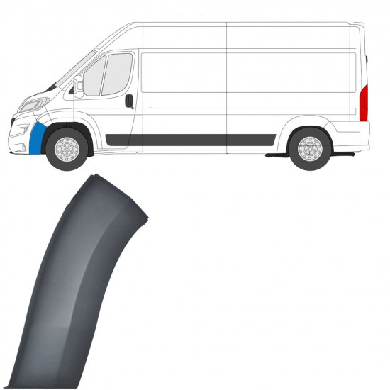 Első lökhárító oldalsó burkolat hoz Fiat Ducato 2014-2018 / Bal 7766