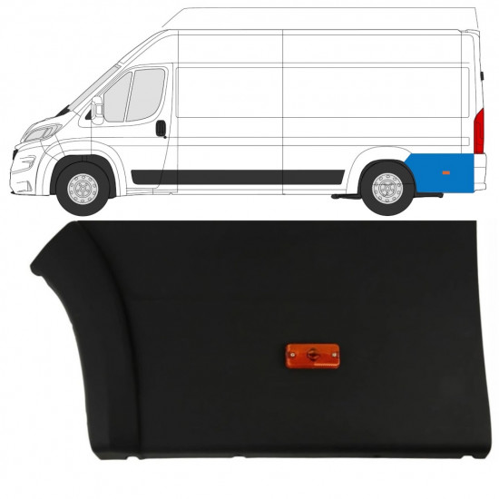 Hátsó oldali díszítő elem lámpával hoz Fiat Ducato 2018- / Bal 7789
