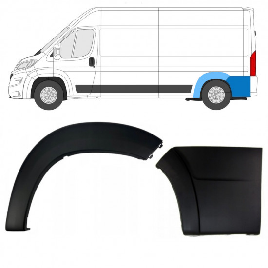 Hátsó oldali díszítő elem hoz Fiat Ducato 2018- / Bal / Készlet 10957