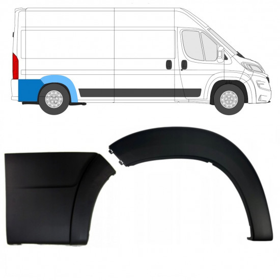 Hátsó oldali díszítő elem hoz Fiat Ducato 2018- / Jobb / Készlet 10955