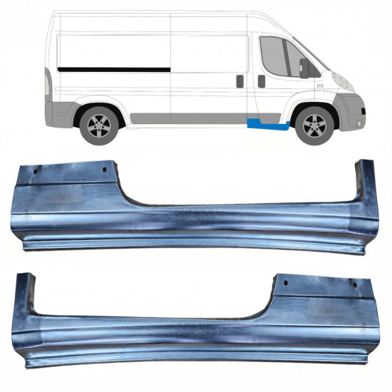 Első ajtó küszöb javító panel hoz Fiat Ducato 2006-2014 / Bal+Jobb / Készlet 12982