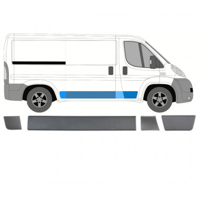 Oldalsó díszítő elemek készlete hoz Fiat Ducato Boxer Relay 2006-2018 / SWB / Jobb /  8464