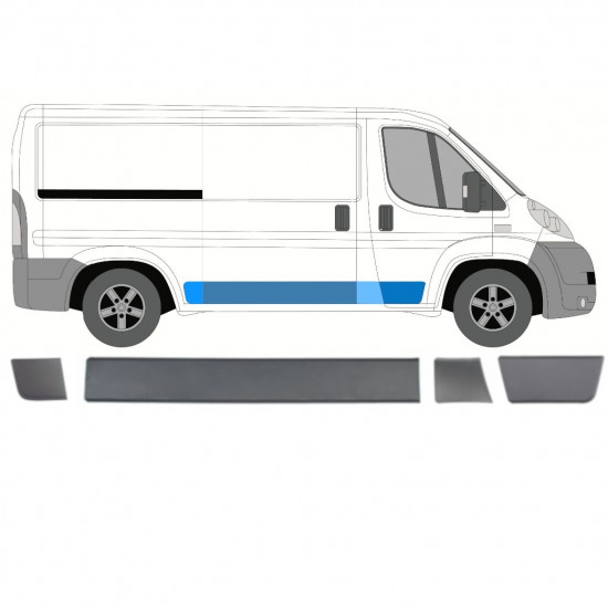 Oldalsó díszítő elemek készlete hoz Fiat Ducato Boxer Relay 2006-2018 / SWB / Jobb /  8464