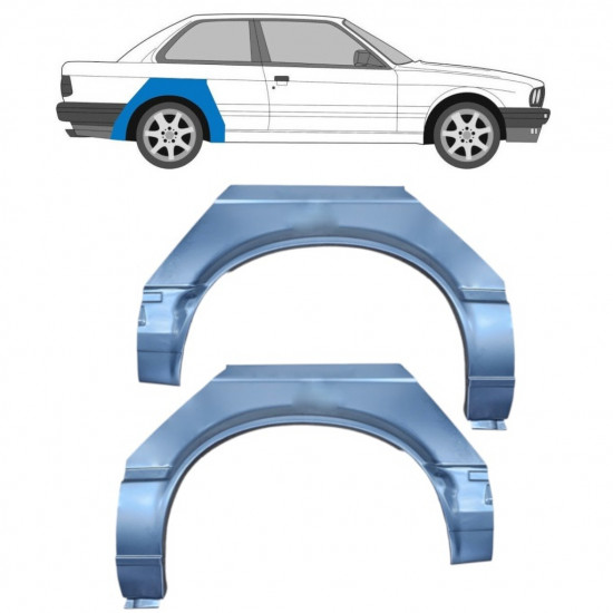 Hátsó sárvédő javító panel hoz BMW 3 E30 1982-1987 / Bal+Jobb / Készlet 9844