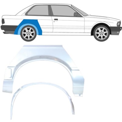 Belső és külső hátsó sárvédő javító panel hoz BMW 3 E30 1987-1994 / Jobb / Készlet 10851