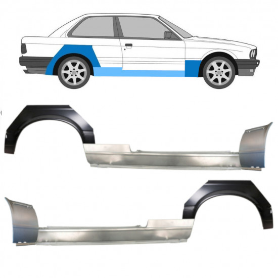 Küszöb + első + hátsó sárvédő javító panel hoz BMW 3 E30 1982-1987 11510