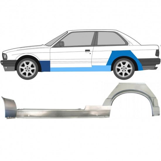 Küszöb + első + hátsó sárvédő javító panel hoz BMW 3 E30 1987-1994 / Bal 11512