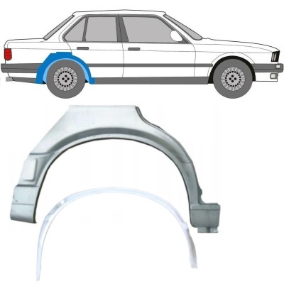 Belső és külső hátsó sárvédő javító panel hoz BMW 3 E30 1987-1994 / Jobb / Készlet 10860