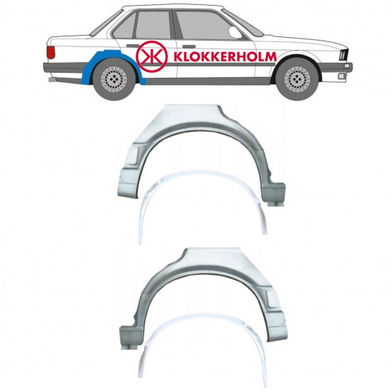 Belső és külső hátsó sárvédő javító panel hoz BMW 3 E30 1987-1994 / Készlet 10862