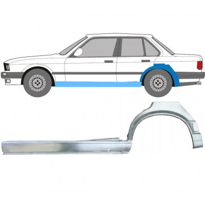 Küszöb és hátsó sárvédő javító panel hoz BMW 3 E30 1987-1994 / Bal / Készlet 11241