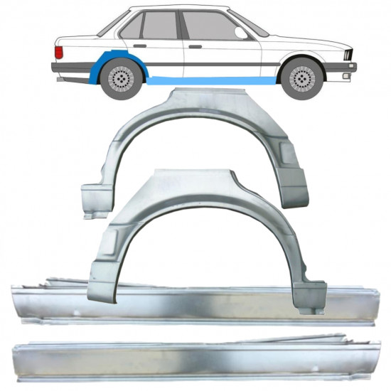 Küszöb és hátsó sárvédő javító panel hoz BMW 3 E30 1987-1994 / Készlet 11242