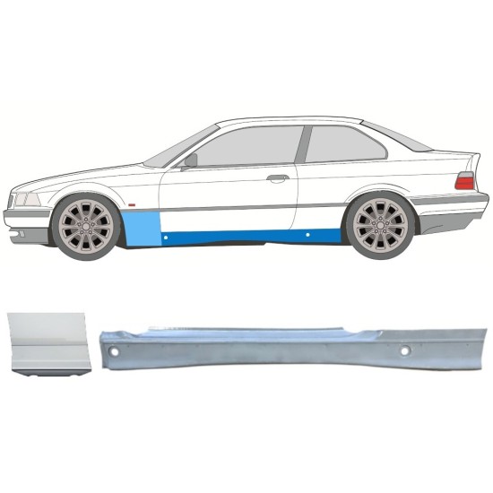 Teljes küszöb és első sárvédő javító panel hoz BMW 3 E36 1990-2000 / Bal / COUPE / Készlet 17022