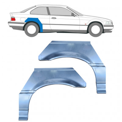 Hátsó sárvédő javító panel hoz BMW E36 3 Cabrio 1990-2000 / Bal+Jobb / COUPE / Készlet 6392