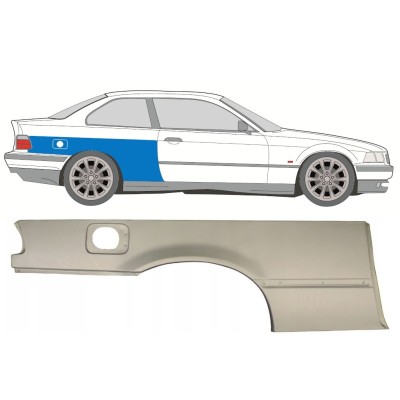 Hátsó sárvédő javító panel hoz BMW 3 E36 1990-2000 / Jobb / COUPE 16383