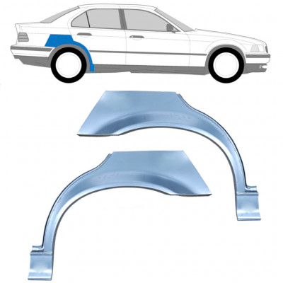 Hátsó sárvédő javító panel hoz BMW 3 E36 1990-2000  / Bal+Jobb / SEDAN / Készlet 6393