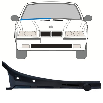 Szélvédő alatti lemez javító panel hoz BMW 3 E36 1990-2000 / Jobb / COMBI / SEDAN / COMPACT 16898
