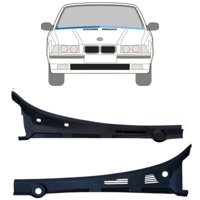 Szélvédő alatti lemez javító panel hoz BMW 3 E36 1990-2000 / Bal+Jobb / COMBI / SEDAN / COMPACT / Készlet 16900