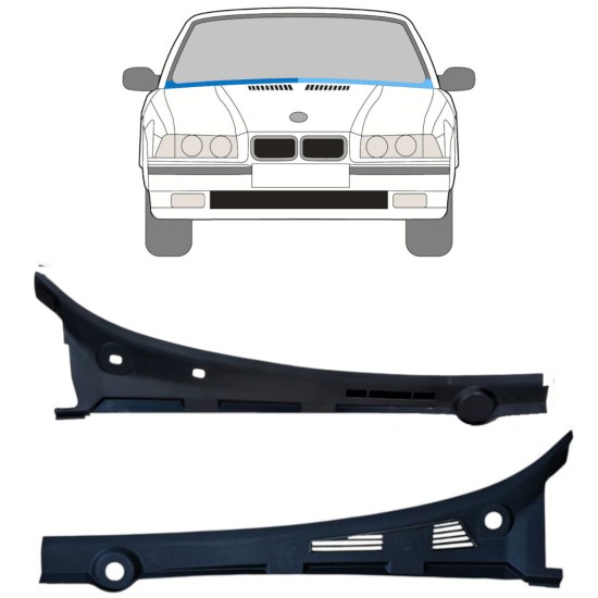 Szélvédő alatti lemez javító panel hoz BMW 3 E36 1990-2000 / Bal+Jobb / COMBI / SEDAN / COMPACT / Készlet 16900