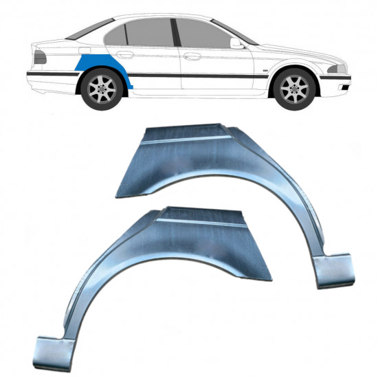 Hátsó sárvédő javító panel hoz BMW 5 E39 1996-2004  / Bal+Jobb / COMBI / SEDAN / Készlet 6405