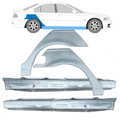 Küszöb és hátsó sárvédő javító panel hoz BMW E46 3 1998-2005 / Készlet 11260