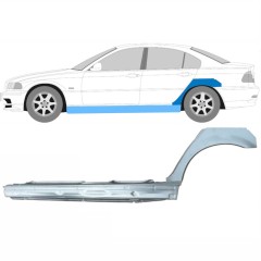 Teljes küszöb és hátsó sárvédő javító panel hoz BMW 3 E46 1998-2006 / Bal / Készlet 11244