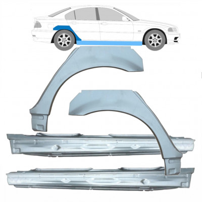 Küszöb és hátsó sárvédő javító panel hoz BMW E46 3 1998-2005 / Készlet 11245