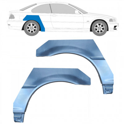 Hátsó sárvédő javító panel hoz BMW E46 3 Cabrio 1998-2005 / Bal+Jobb / COUPE / Készlet 6199