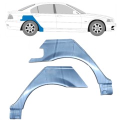 Hátsó sárvédő javító panel hoz BMW 3 E46 1998-2006 / Bal+Jobb / Készlet 6204