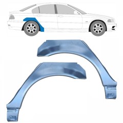 Kis hátsó sárvédő javító panel hoz BMW 3 E46 1998-2006 / Bal+Jobb / Készlet 6203