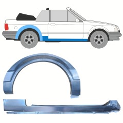 Küszöb és hátsó sárvédő javító panel hoz Ford Escort 1986-1990 / Jobb / CABRIO / Készlet 12586