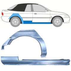 Küszöb és hátsó sárvédő javító panel hoz Ford Escort 1995-2000 / Jobb / CABRIO / Készlet 12589