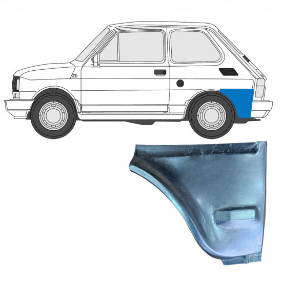 Alsó hátsó sárvédő javító panel hoz Fiat 126p 1985-1994 / Bal 7582