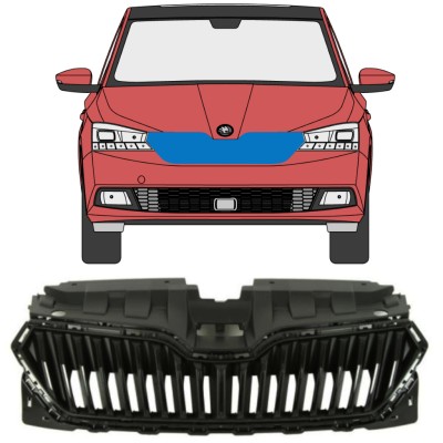 Hűtőrács hoz Skoda Fabia 2018-2021 16214