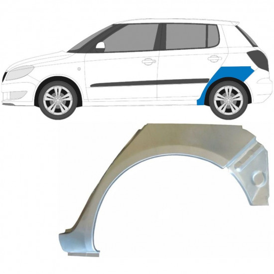 Hátsó sárvédő javító panel hoz Skoda Fabia 2007-2015 / Bal 6999