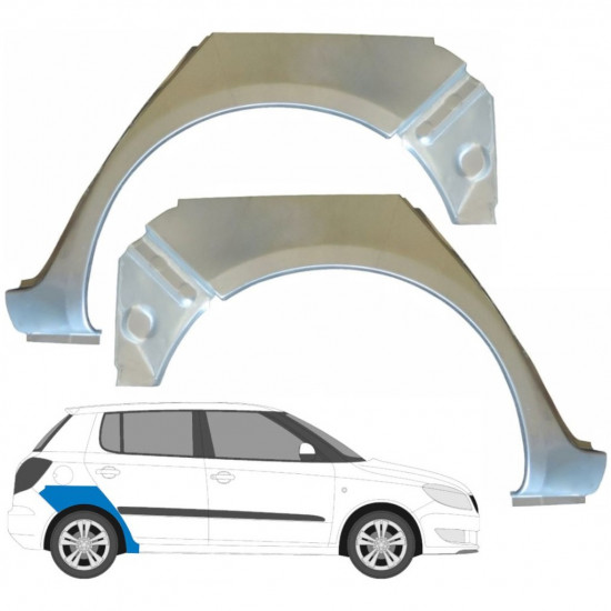 Hátsó sárvédő javító panel hoz Skoda Fabia 2007-2015 / Bal+Jobb / Készlet 9478