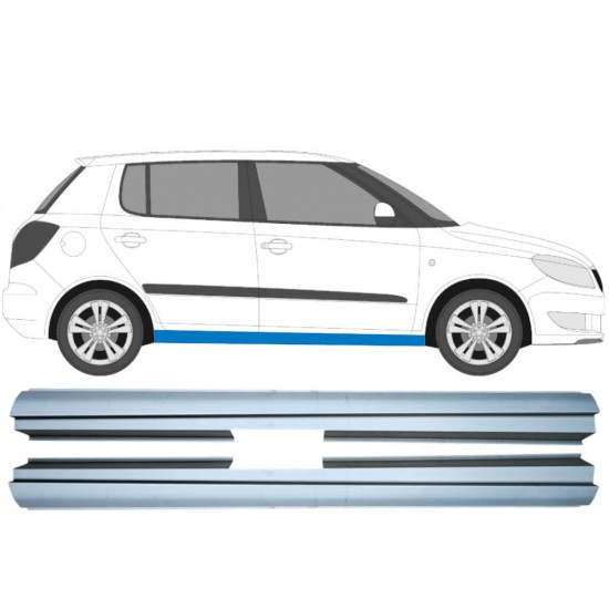 Küszöb javító panel hoz Skoda Fabia 2007-2015 / Bal+Jobb / Készlet 10615