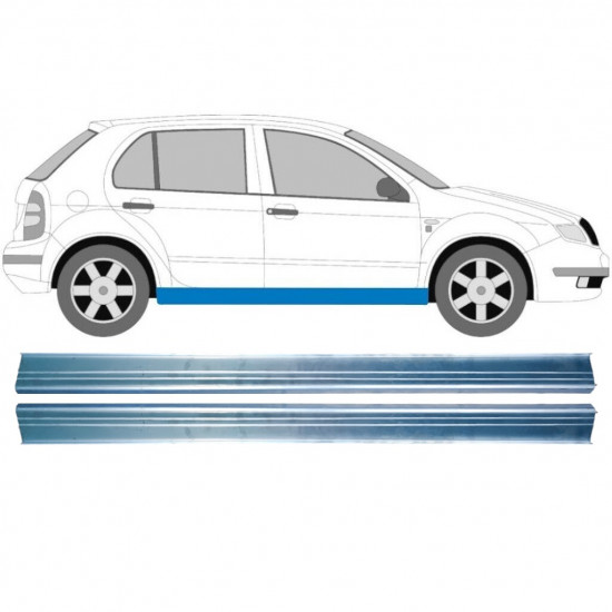 Küszöb javító panel hoz Skoda Fabia 1999-2007 / Bal+Jobb 9543