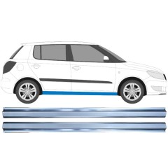 Küszöb javító panel hoz Skoda Fabia II 2007-2015 / Bal+Jobb / Készlet 11919