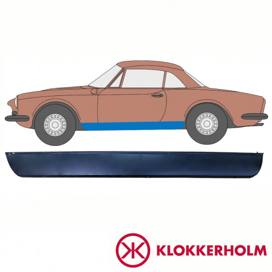 Küszöb javító panel hoz Fiat 124 Spider 1966-1985 / Bal 10716