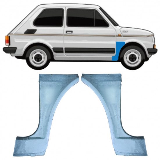 Első sárvédő javító panel hoz Fiat 126p 1972-1994 / Készlet 11219