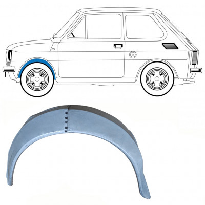 Belső első sárvédő javító panel hoz Fiat 126p 1972-1978 / Bal 10216